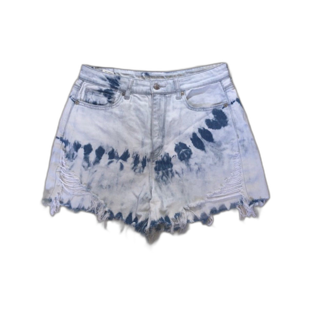 American Eagle Distressed Tie-dye Highest Rise Mom Shorts